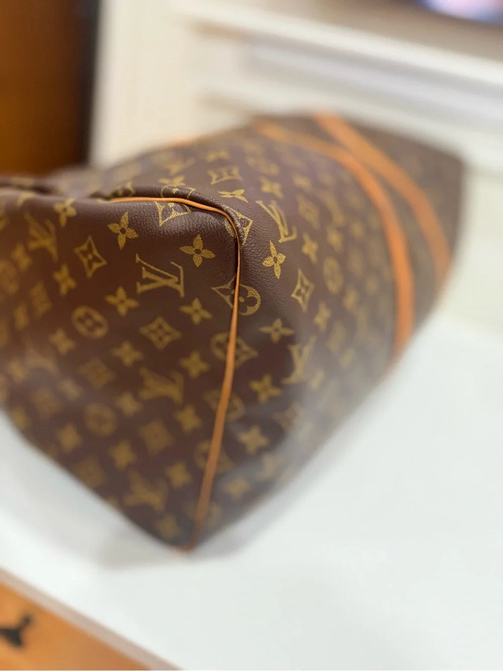 Louis Vuitton Brown Monogram Keepall 55 Travel Bag